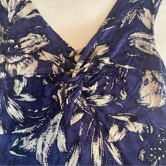 Desigual Blue White slim Midi Dress - Picture 2 of 6